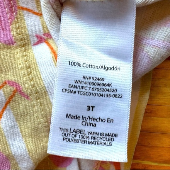 Toddler Girl Pajama Set Bundle - Size 3T (3 Sets) - Flamingos / Floral / Fruit - Picture 12 of 14